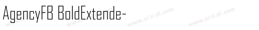 AgencyFB BoldExtende字体转换